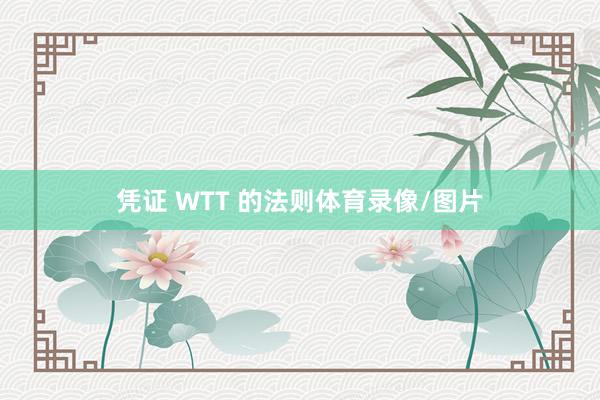凭证 WTT 的法则体育录像/图片