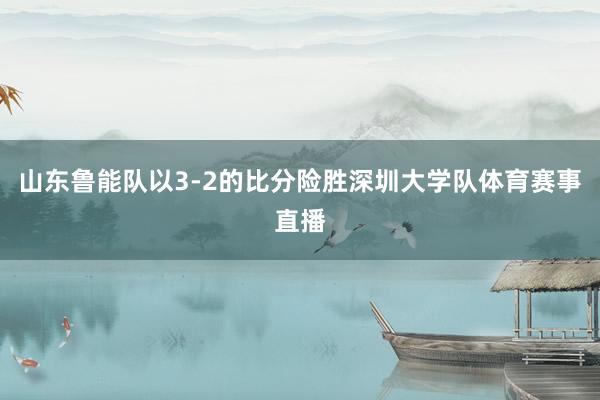 山东鲁能队以3-2的比分险胜深圳大学队体育赛事直播