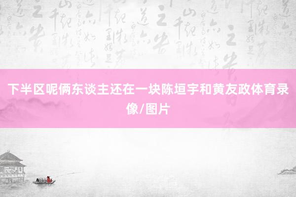 下半区呢俩东谈主还在一块陈垣宇和黄友政体育录像/图片