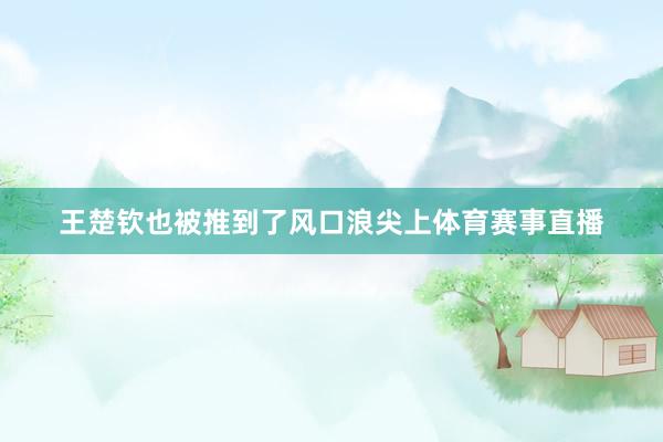王楚钦也被推到了风口浪尖上体育赛事直播