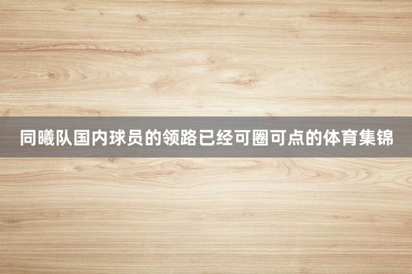 同曦队国内球员的领路已经可圈可点的体育集锦