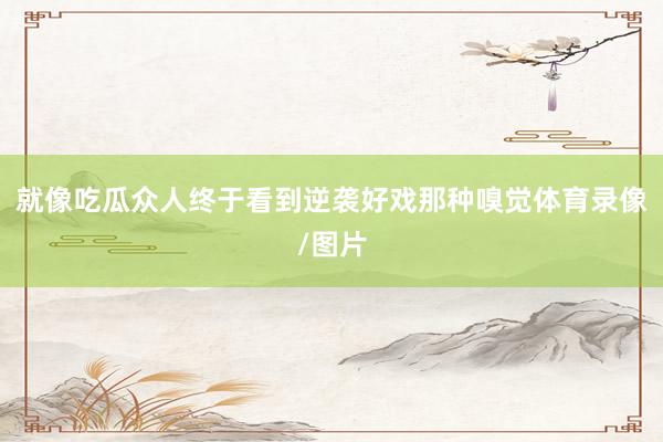 就像吃瓜众人终于看到逆袭好戏那种嗅觉体育录像/图片