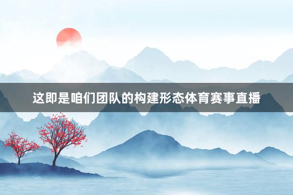 这即是咱们团队的构建形态体育赛事直播