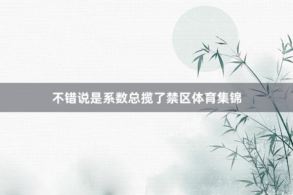 不错说是系数总揽了禁区体育集锦