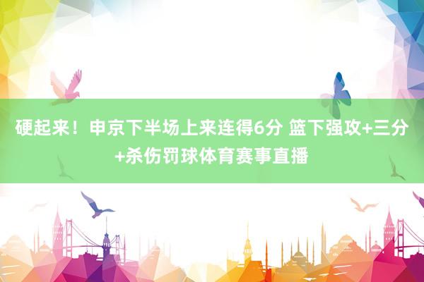 硬起来！申京下半场上来连得6分 篮下强攻+三分+杀伤罚球体育赛事直播