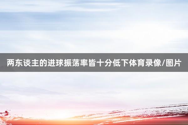 两东谈主的进球振荡率皆十分低下体育录像/图片
