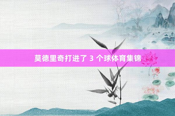 莫德里奇打进了 3 个球体育集锦