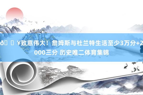 🔥致意伟大！詹姆斯与杜兰特生活至少3万分+2000三分 历史唯二体育集锦