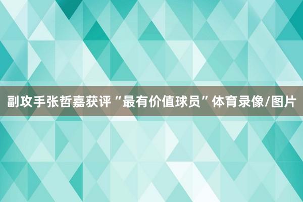 副攻手张哲嘉获评“最有价值球员”体育录像/图片