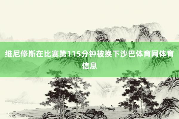 维尼修斯在比赛第115分钟被换下沙巴体育网体育信息
