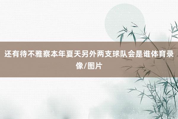 还有待不雅察本年夏天另外两支球队会是谁体育录像/图片