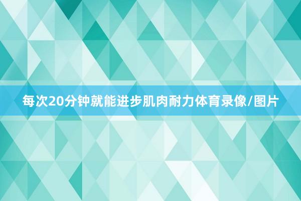 每次20分钟就能进步肌肉耐力体育录像/图片