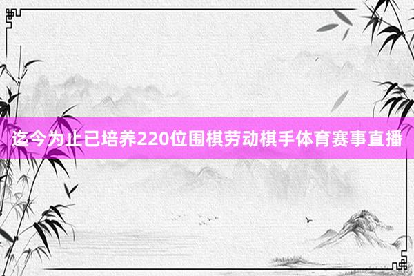迄今为止已培养220位围棋劳动棋手体育赛事直播