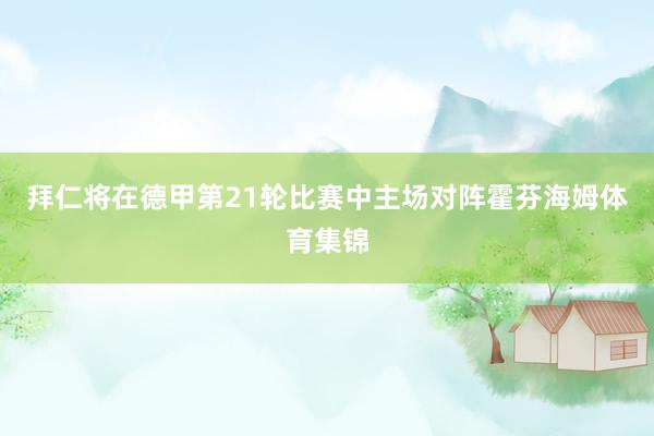 拜仁将在德甲第21轮比赛中主场对阵霍芬海姆体育集锦