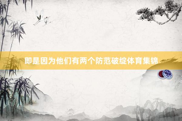 即是因为他们有两个防范破绽体育集锦
