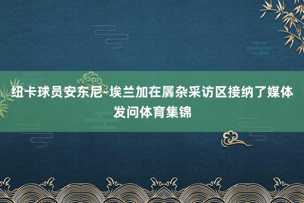 纽卡球员安东尼-埃兰加在羼杂采访区接纳了媒体发问体育集锦