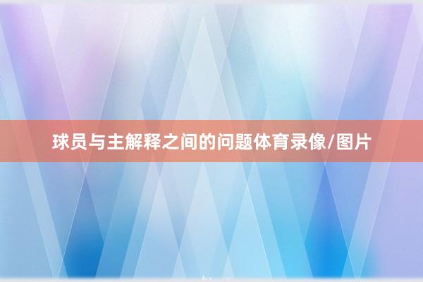 球员与主解释之间的问题体育录像/图片