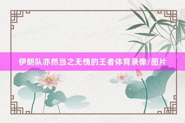 伊朗队亦然当之无愧的王者体育录像/图片