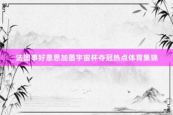 法国事好意思加墨宇宙杯夺冠热点体育集锦