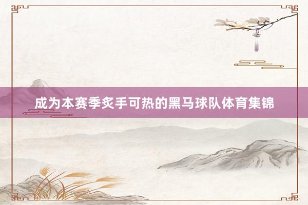 成为本赛季炙手可热的黑马球队体育集锦